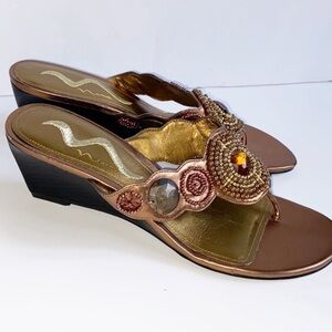 Nina Ricci jewel embellished sandals with heel 8.5